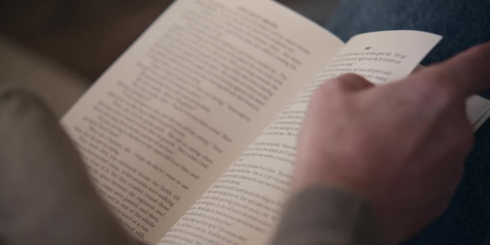 Someone is reading a book