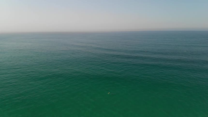 Ocean water ripples and flows