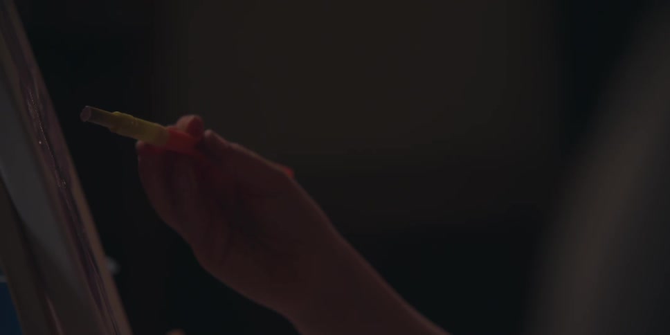 A child is painting a picture