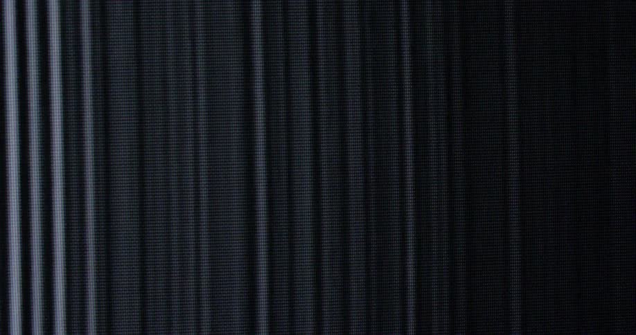 A static image is flashed on television monitor