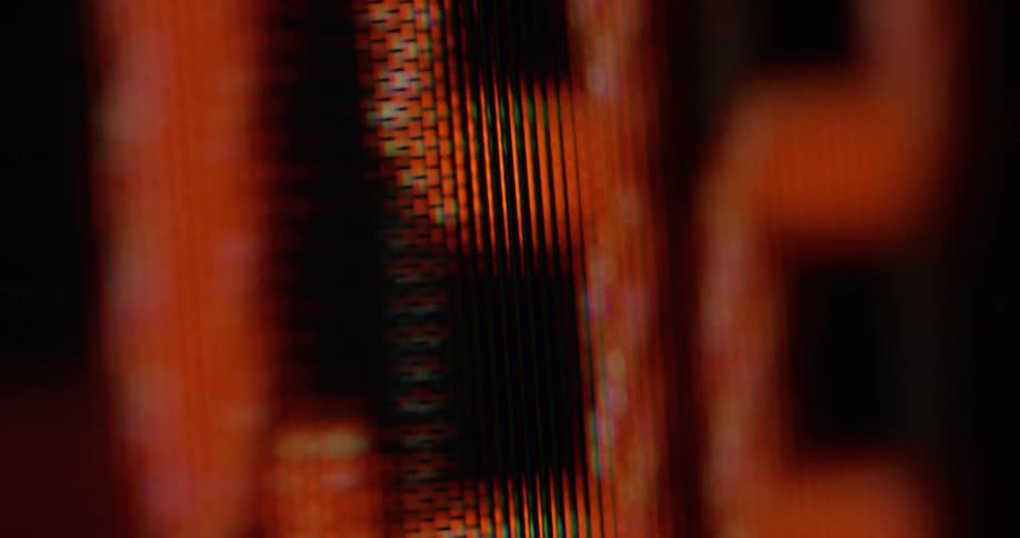 Numbers flash on a screen