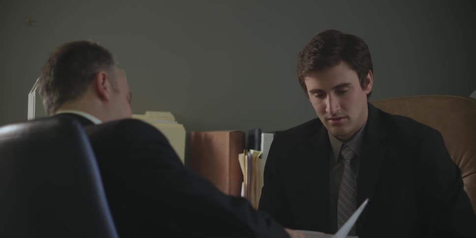 A business meeting is taking place