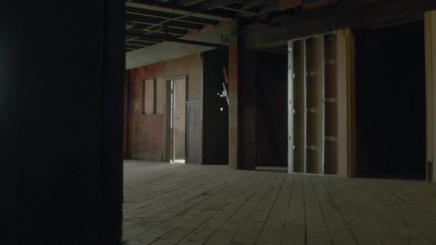 An empty room of a large building