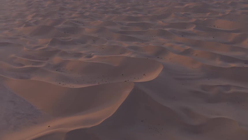 Sand dune hills at dusk