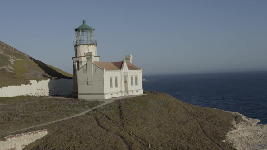 A lighthouse by the sea