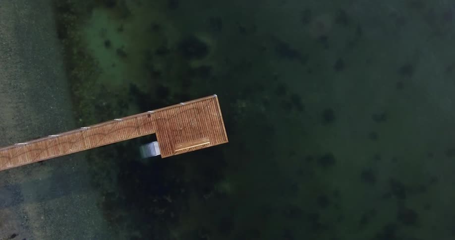 Long pier sits over the water