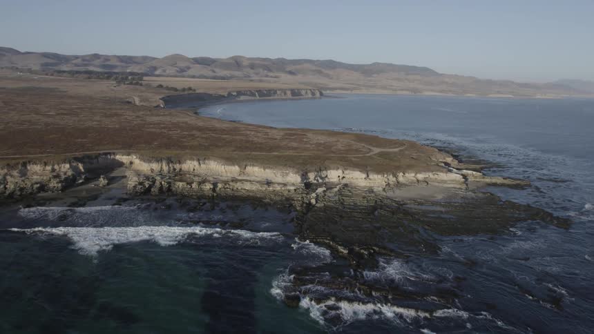Aerial view of a coast