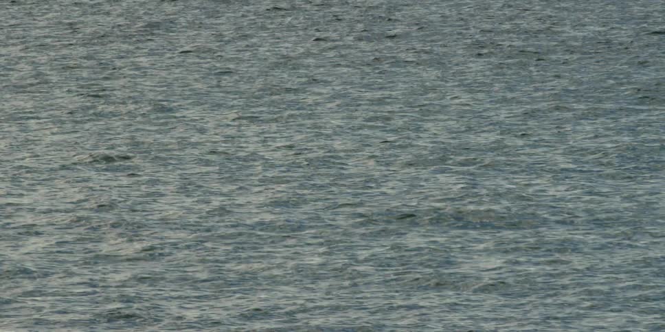 The tide is rippling the ocean water in daylight