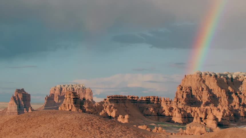 A rainbow in the desert