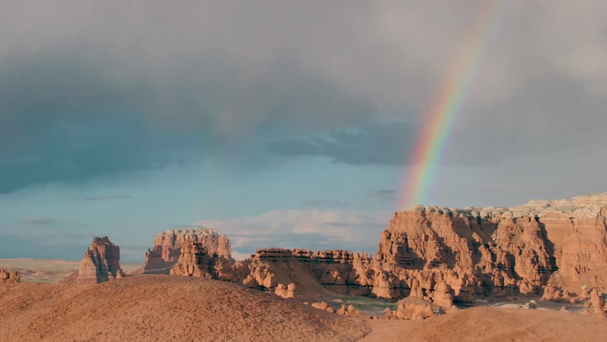 A rainbow in the desert
