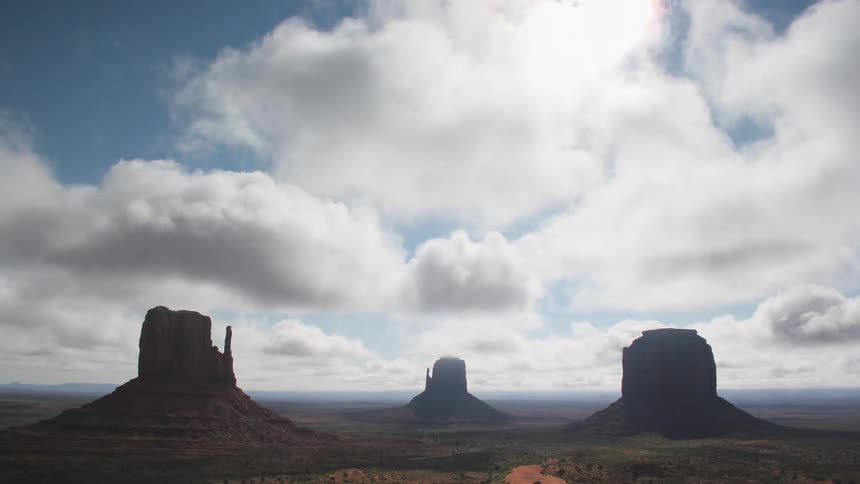 Clouds pass over plateaus