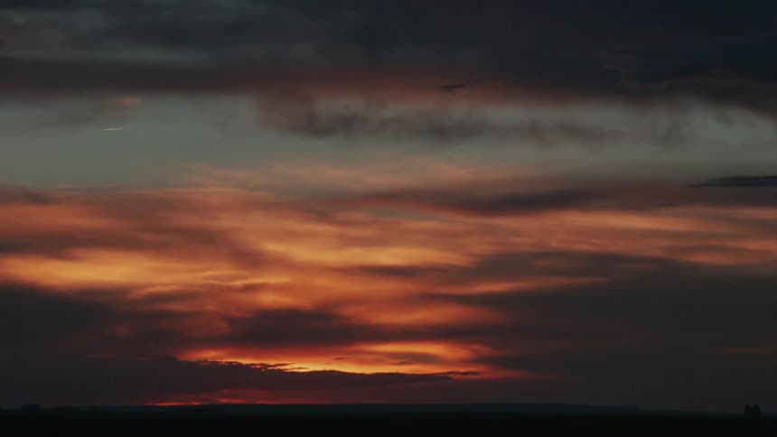 Clouds are rolling across the sky