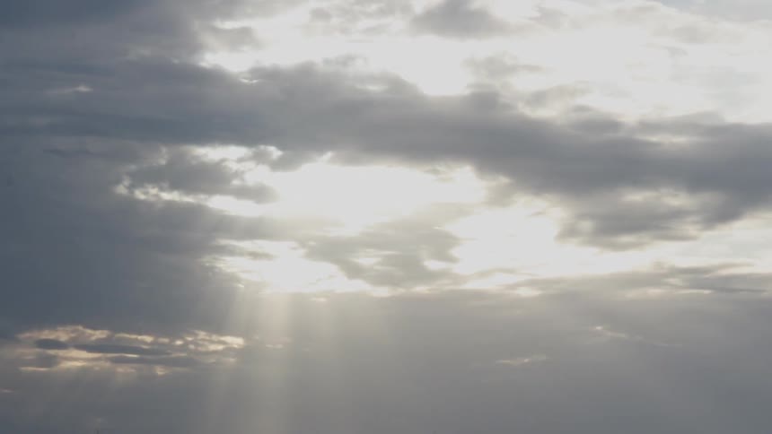 Timelapse of a cloud covered sky