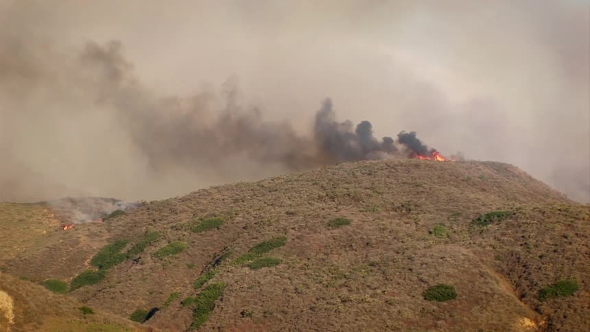A volcano is exploding