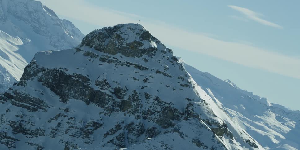 Snow covered mountain peak