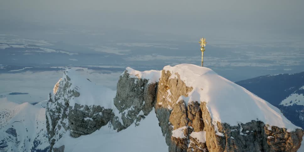 The Peak of the Zugspitze, highest mountain of Germany