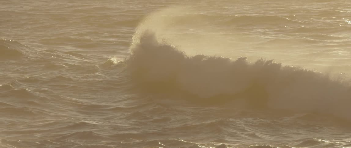 Giant waves in sunlight
