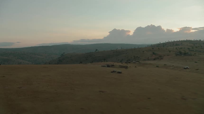The hills are green at sunset