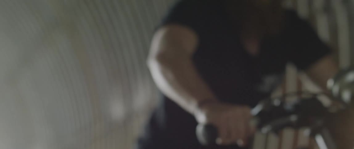 A man is revving his engine