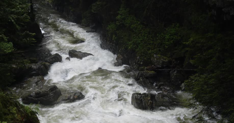 The rapids are rough with many waves