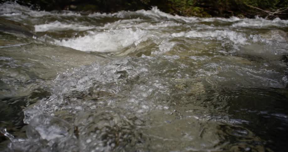 Water splashes together in all different directions