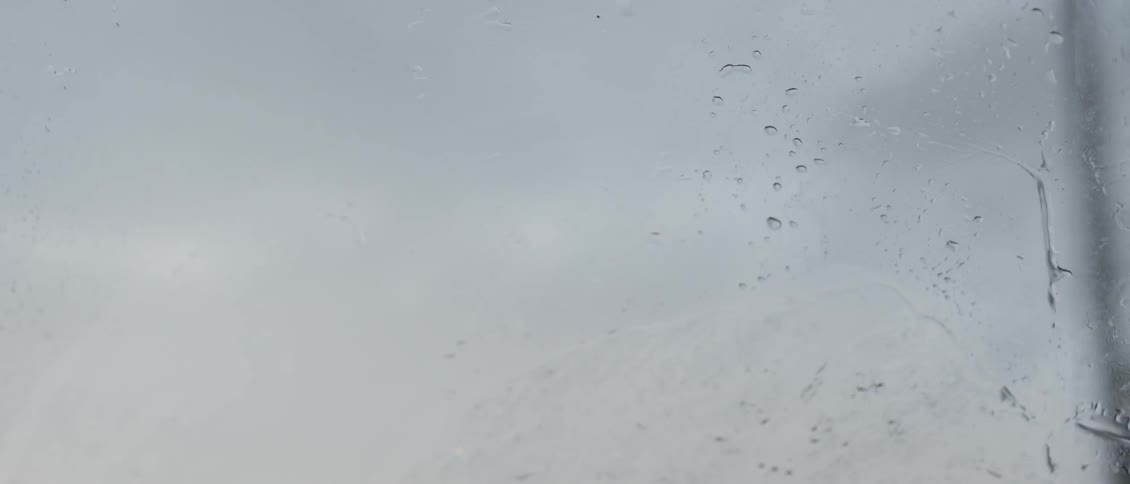 Rain on a car windshield
