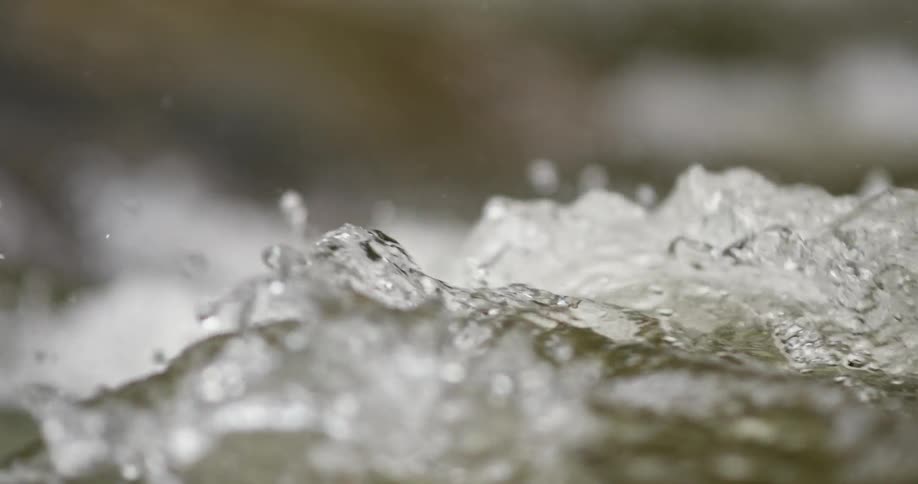 Water splashes together in all different directions