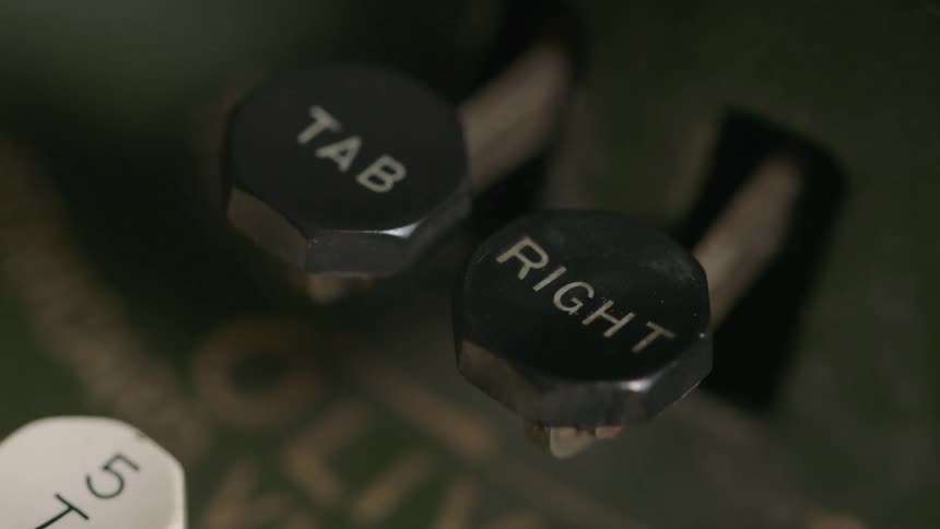 Typewriter keys with letters on them