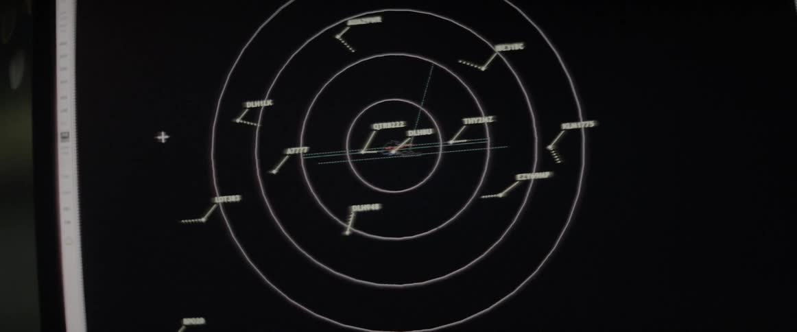 Airplane movements are tracked on radar