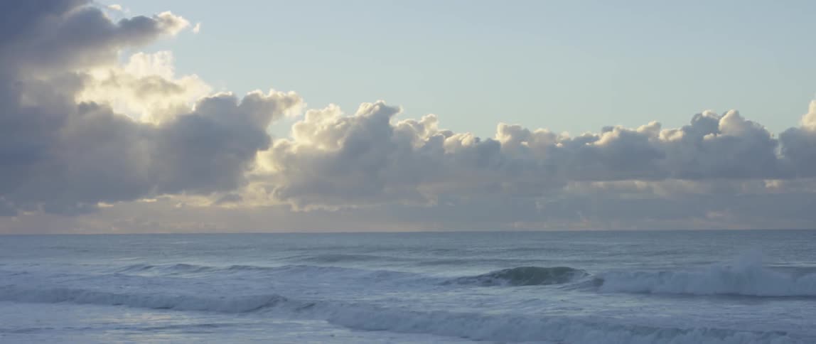 View of a cloudy sky above an ocean
