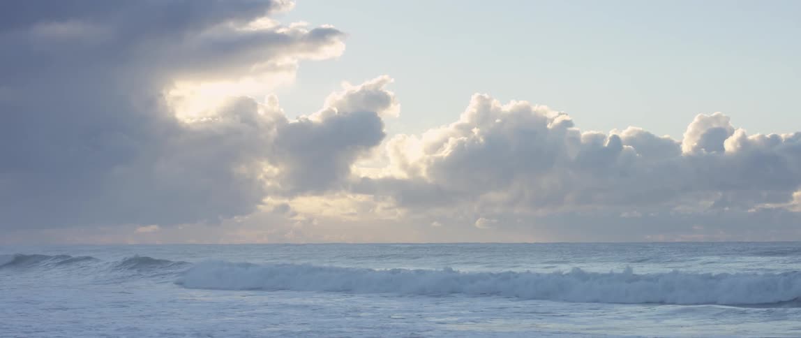 Clouds are rolling across the sky