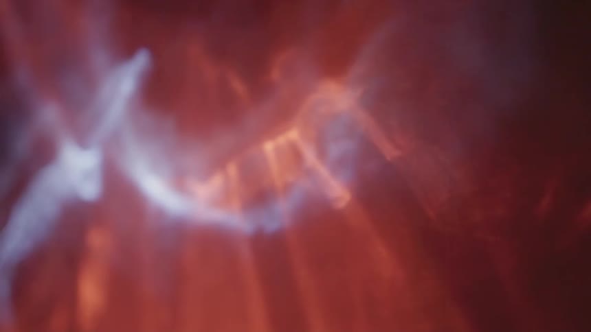 White light slowly turns red