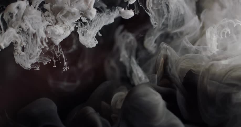 Smoke curls in the air
