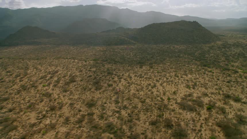 Mountains and valleys on a cloudy day
