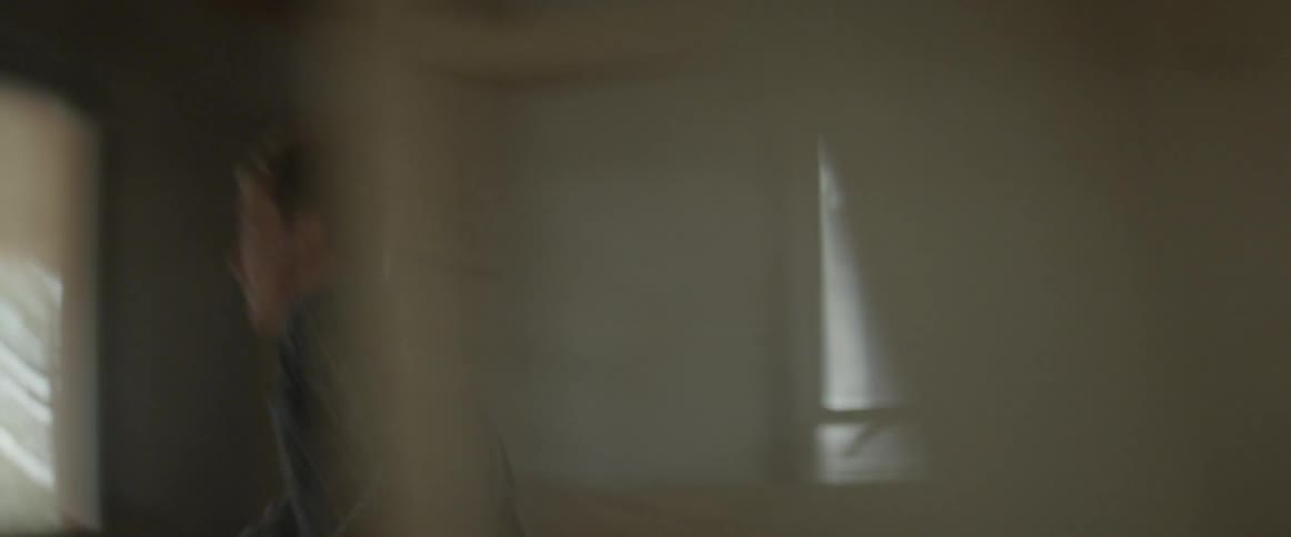 Man running as fast as he can through house