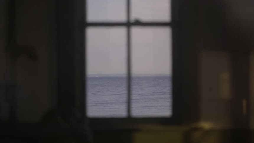 View of a body of water out of a window