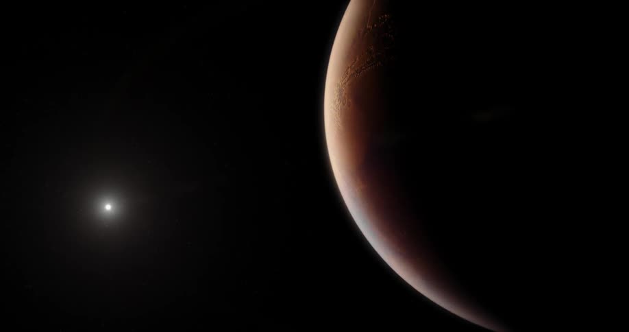 The sun rises over Mars