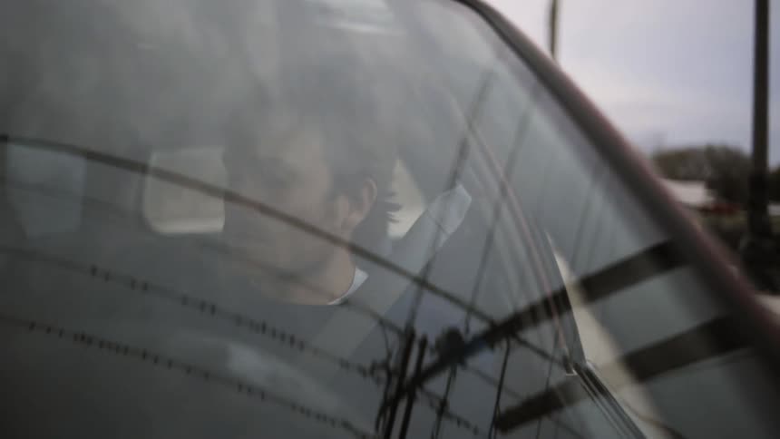 A man is driving