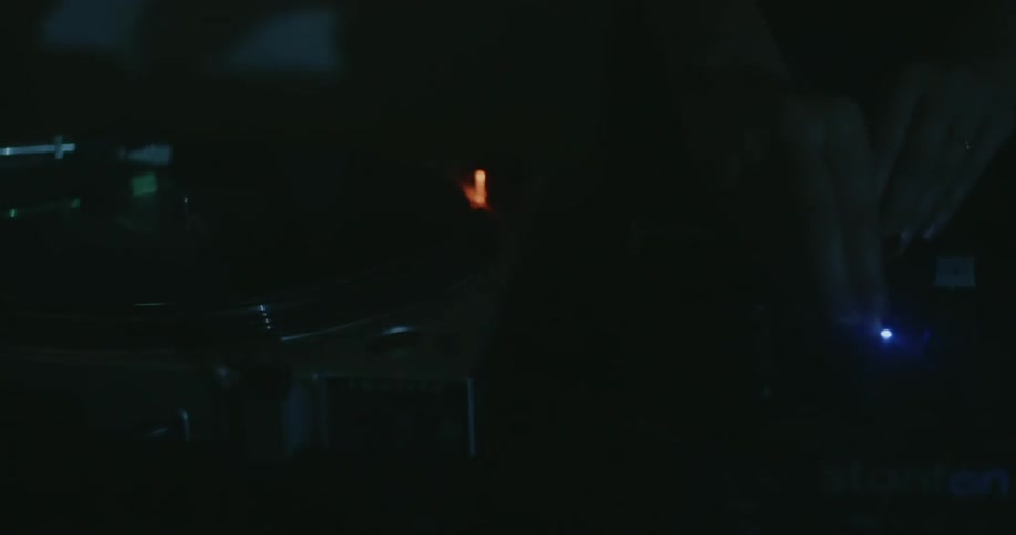 A dj plays a record