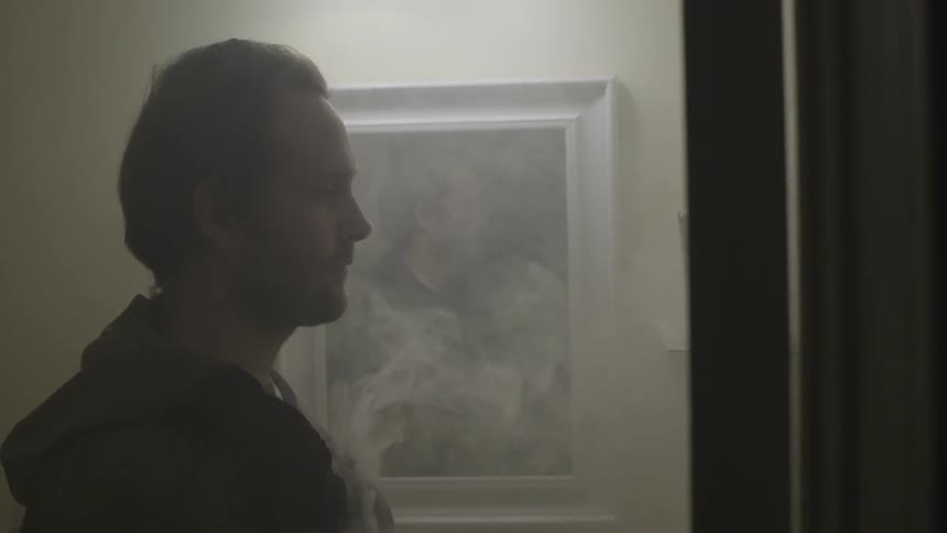 A man is on fire