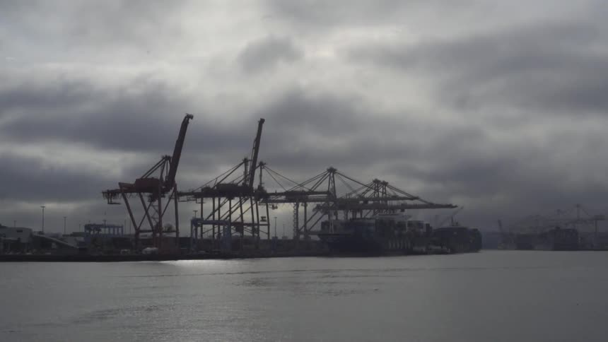 A ship is being built