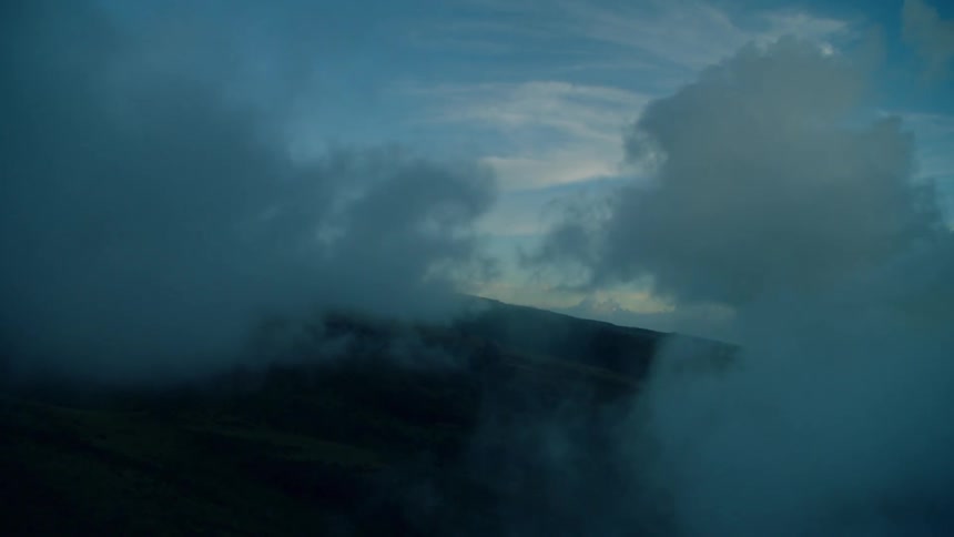 Flying through dark clouds