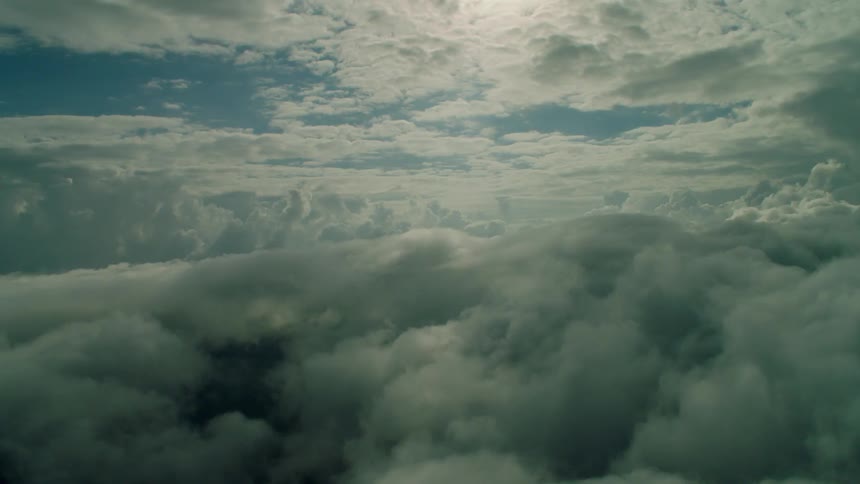 Clouds float in the sky