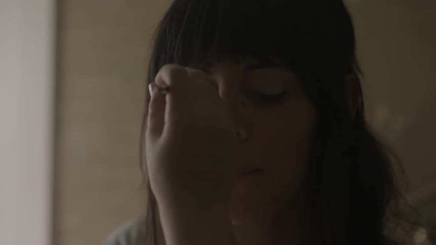 A woman is getting made over