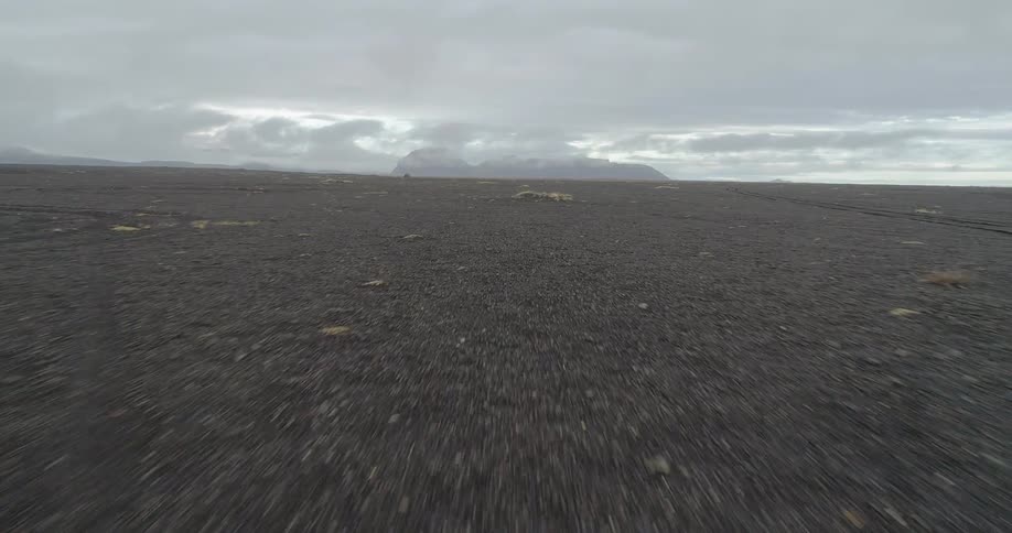 Tire tracks on flat plains