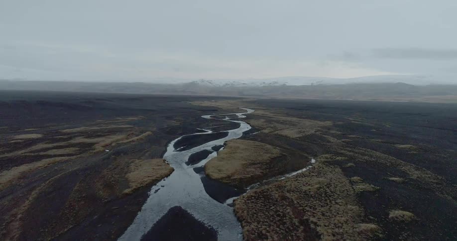 River winding through flatland wilderness