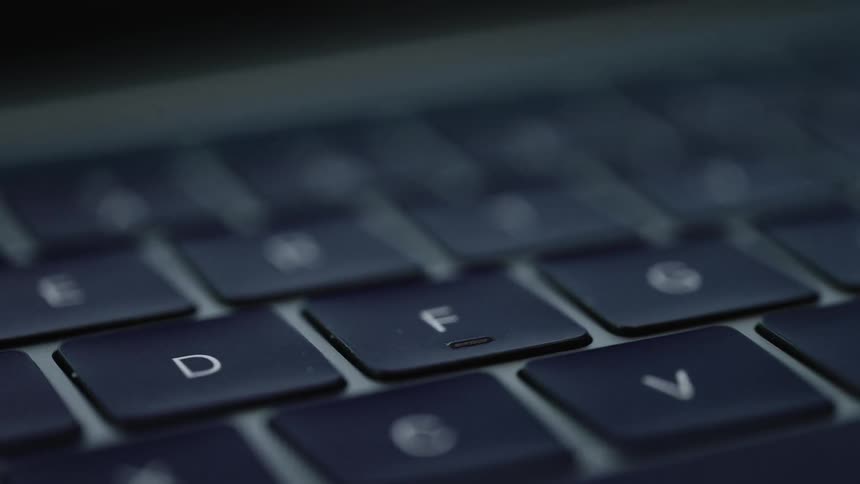 Keys on a keyboard sit untouched