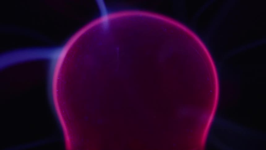 The plasma lamp gives off shots of electricity all over