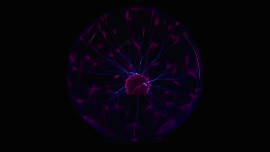 Purple blob shoots off purple sparks