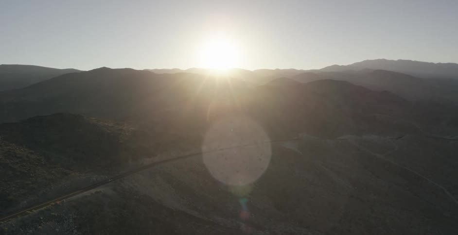A mountain road at dawn